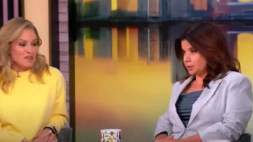 Cinq a Sept Vittoria Chaqueta con cinturón usada por Ana Navarro como se ve en The View el 20 de marzo de 2025