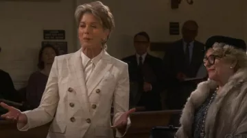 Veronica Beard Charleston Plaid Dickey Jacket portée par Julianne (Wendie Malick) comme on le voit dans Night Court (S03E11)