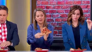 Veronica Beard Naira Chaqueta Denim Dickey usada por Rebecca Jarvis como se ve en Good Morning America el 24 de marzo de 2025