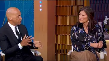 Equipment Cleone Shirt worn by Juju Chang as seen in Good Morning America on March 24, 2025
