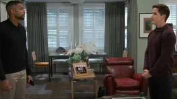 John Varvatos Oliver Polo in Dark Plum worn by  Bradley 'Smitty' Smith(Mike C. Manning) as seen in Beyond the Gates (S01E13)