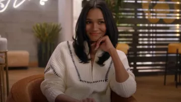 Staud Hampton Sweater worn by Layla Keating (Greta Onieogou) as seen in All American (S07E08)