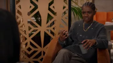 Zara Printed Ripped Effect Sweater worn by Tamia 'Coop' Cooper (Bre-Z) as seen in All American (S07E08)