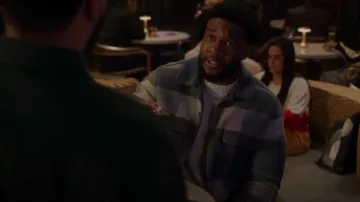Vince Checked Shirt Jacket worn by Cassius Jeremy (Osy Ikhile) as seen in All American (S07E08)