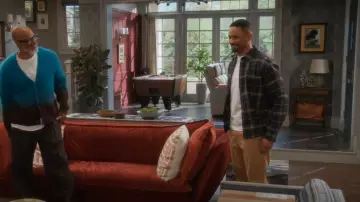 Chemise boutonnée à carreaux Vince Terrace portée par Damon (Damon Wayans Jr.) comme on le voit dans La maison de Papy (S01E14)