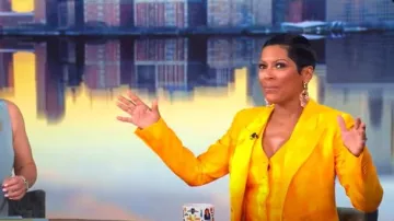 Gabriela Hearst Coleridge Single-Breasted Vest worn by Tamron Hall as seen in The View on March 25, 2025