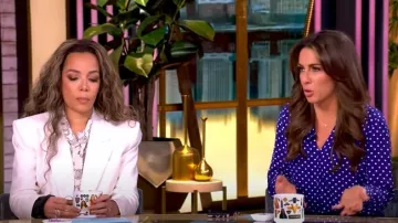 Favorite Daughter The Parker Polka Dot Long Sleeve Button-Up Shirt worn by Alyssa Farah as seen in The View on March 26, 2025