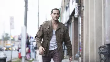 The green coats worn by Frenchie (Tomer Kapon) in the series The Boys (Season 3 Episode 2)