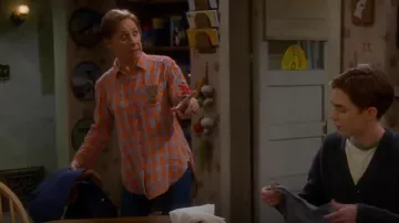 Aratta Ellie Plaid Shirt worn by Jackie Harris (Laurie Metcalf) as seen in The Conners (S07E01)