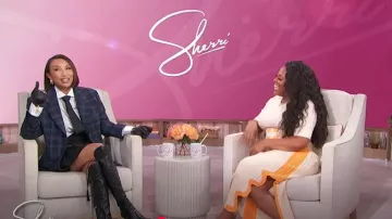 Blazer à carreaux Vivienne Westwood utilisé par Jeannie Mai tel qu’on le voit à Sherri le 24 mars 2025