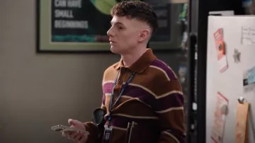Zara Knit Polo worn by Jacob Hill (Chris Perfetti) as seen in Abbott Elementary (S04E19)
