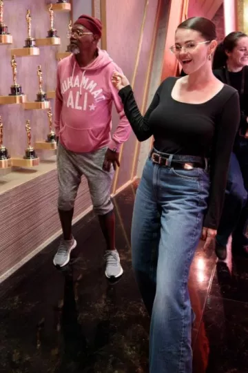 Bruna Corsica Large Hoops portés par Selena Gomez lors des répétitions des Oscars le 1er mars 2025