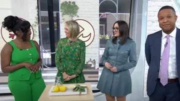 Fashion Nova Ready For Business Office Vest Wide Leg Pant Set worn by Valerie Agyeman as seen in Today on March 27, 2025