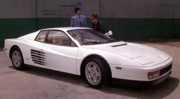 The 1986 white  Ferrari Testarossa in Sonny Crockett in Miami Vice