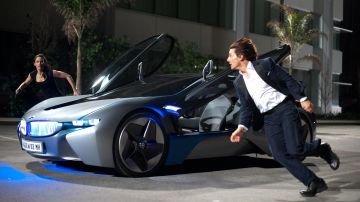 BMW i8 driven by Ethan Hunt (Tom Cruise) as seen in Mission: Impossible - Ghost Protocol