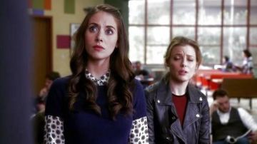 Leather jacket SWORD of Britta Perry in Community S5E12