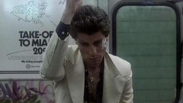 The white suit Tony Manero (John Travolta) in Saturday night Fever