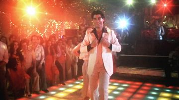 The white suit Tony Manero (John Travolta) in Saturday night Fever