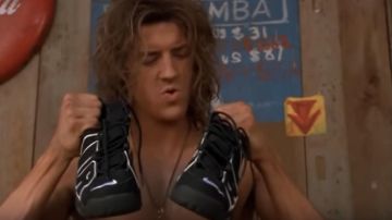 Nike Air More Uptempo in black sneakers worn by George (Brendan Fraser) as seen in George of the jungle outfits