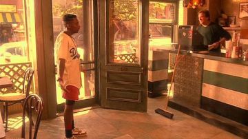 The pair of Nike Air Trainer III Medicine Ball to Mookie (Spike Lee) in Do the Right Thing