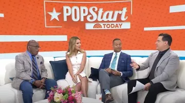 Vestido de Kobi Halperin Peeta usado por Savannah Guthrie como se ve en Today el 28 de marzo de 2025