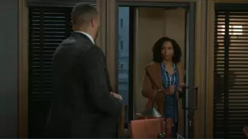 Veronica Beard Lebone Satin Pants worn by Naomi Hamilton Hawthorne (Arielle Prepetit) as seen in Beyond the Gates (S01E20)