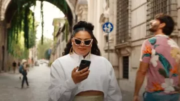 Mugler Asymmetric Shirt worn by Mavis Beaumont (Michelle Buteau) as seen in Survival of the Thickest (S02E01)