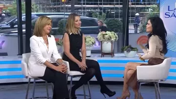 Cinq a Sept Khloe Ruched Sleeve Blazer worn by Hoda Kotb as seen in Today on March 31, 2025