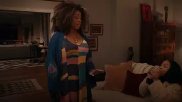 Forever & Always Shoes Aria Evil Eye Kimono worn by Viola 'Vi' Marsette (Lorraine Toussaint) as seen in The Equalizer (S05E14)