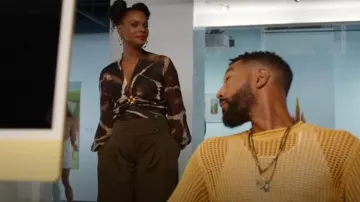Roberto Cavalli Vintage 2007 Blouse worn by Simone (Tika Sumpter) as seen in Survival of the Thickest (S02E04)