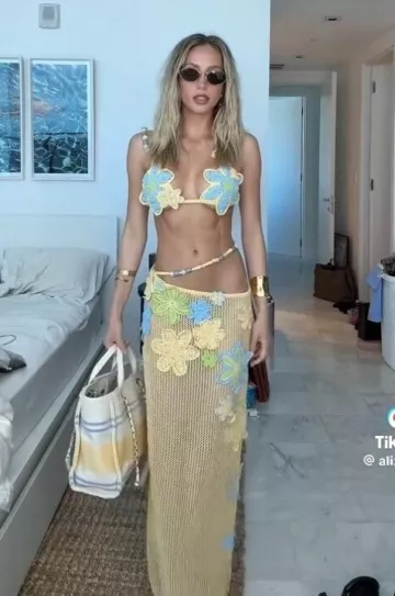 Chanel Shopping Bag worn by Alix Earle on her Tiktok Post on March 8, 2025