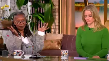 Magnolia Pearl Washed Floral Overalls worn by Whoopi Goldberg as seen in The View on April 1, 2025