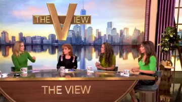 Ramy Brook Kelly Rib Polo Sweater worn by Alyssa Farah as seen in The View on April 1, 2025