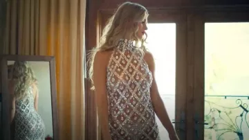 Yuantong Luxury Crystal Mesh Transparent Short Dress worn by Sydnee Falkner as seen in Million Dollar Secret (S01E05)