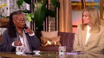 Aerie Fave Waffle Shirt worn by Whoopi Goldberg as seen in The View on April 2, 2025