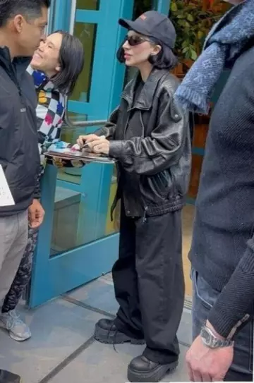 Balenciaga Baggy Pants in Black worn by Lady Gaga in New York on March 9, 2025