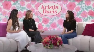 Ulla Johnson Ottilie Ruffled Cashmere Top worn by Kristin Davis as seen in Today with Jenna & Friends on April 2, 2025