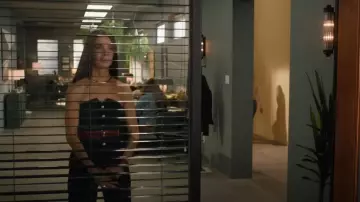 Aqua Wide Leg Pants worn by Kris (Meredith MacNeill) as seen in Small Achievable Goals (S01E03)