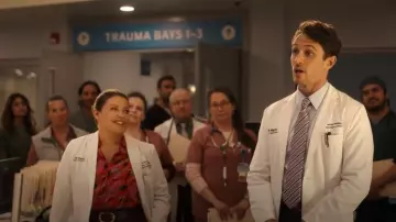 Nic+Zoe Petal Splash Shirt worn by Natalie Cruz (Justina Machado) as seen in PULSE (S01E01)
