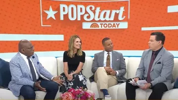 G. Jupe Rigby Circle Label portée par Savannah Guthrie comme on le voit dans Today le 4 avril 2025