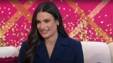 Patou Short Tailored Jacket worn by Lea Michele as seen in Today with Jenna & Friends on April 4, 2025