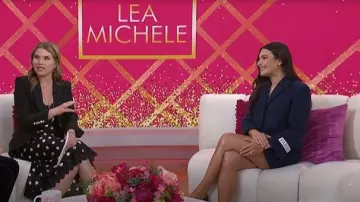 Patou Mini Skirt worn by Lea Michele as seen in Today with Jenna & Friends on April 4, 2025