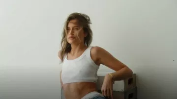 Gooseberry Rib Crop White usado por Lexi Wood como se ve en Summer House (S09E08)