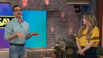 Gap Relaxed Fit Washed Cotton Poplin Shirt worn by Lawrence Peter Zarian as seen in The Kelly Clarkson Show on April 3, 2025