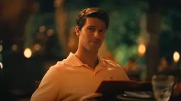 Southern Tide Skipjack Polo Shirt worn by Saxon Ratliff (Patrick Schwarzenegger) as seen in The White Lotus (S03E08)