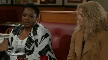 Joseph Ribkoff Printed Jacket worn by Mona Wilson(Karan Kendrick) as seen in Beyond the Gates (S01E28)