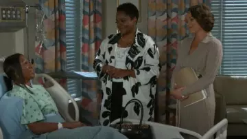 Brahmin Caspian Collection Black Dayan Satchel Bag worn by  Mona Wilson(Karan Kendrick) as seen in Beyond the Gates (S01E28)