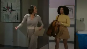 Reiss Winnie Dress worn by Dr. Nicole Dupree Richardson (Daphnée Duplaix) as seen in Beyond the Gates (S01E28)