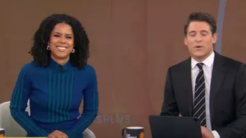 Pull côtelé tressé Ohne Titel porté par Adriana Díaz tel qu’on le voit dans CBS Mornings le 2 avril 2025