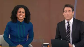 Ohne Titel Plaited Rib Sweater worn by Adriana Díaz as seen in CBS Mornings on April 2, 2025